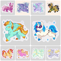 MLP G4 Assorted Ponies Star Stickers