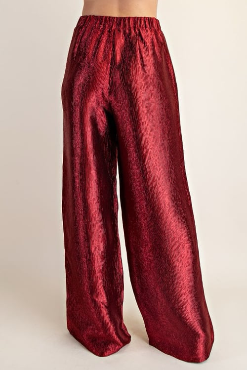 Image of Wide Leg Pants- WINE