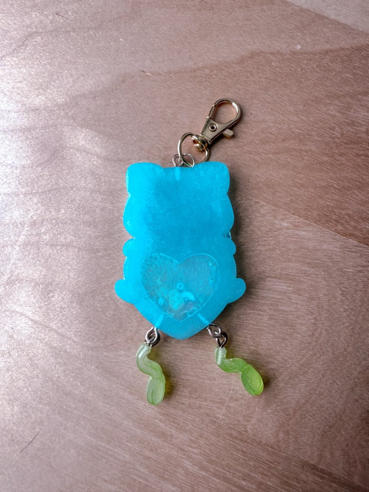 Image of Grass Poke Custom Resin Shaker Keychain