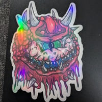 Image 2 of "cacodemon" holographic vinyl sticker