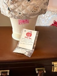 Image 8 of Haute Couture: Hand Beaded Quilted White Oni Blossom Wolf Hat