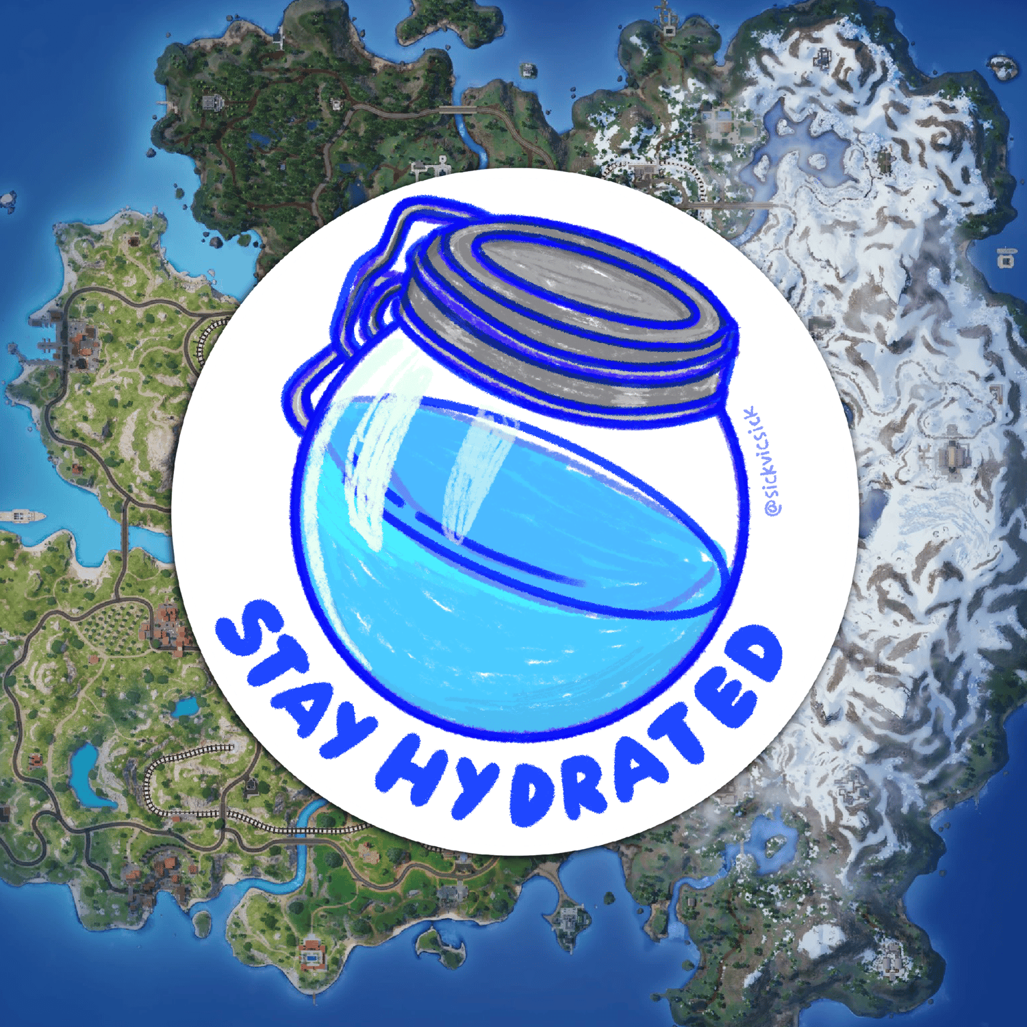 Stay Hydrated Fortnite Sticker