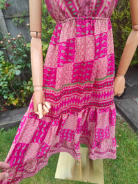 Image 7 of Havana Halter Dress- classic statement holiday piece- one size - PINK