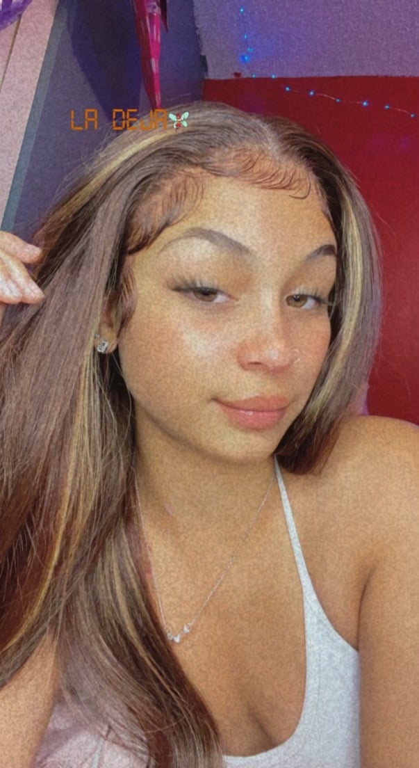 Image of Hightlighted Straight Frontal Lace Wig 