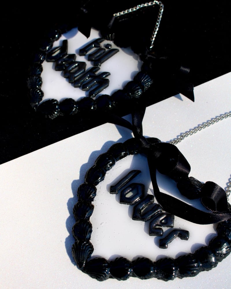 Image of White and Black VDay Wall Hanging