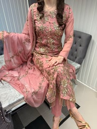 Image 1 of Dusky pink chiffon