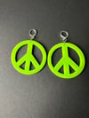 Lime Green Peace Sign 