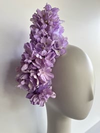 Image 3 of Lilac flowers headpiece. 