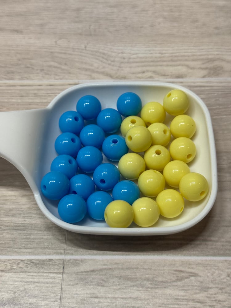 Image of Blue and Yellow Bead Mix