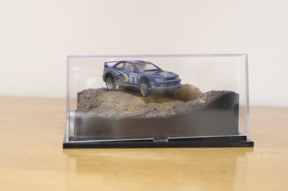 Image of Rally Diorama 1/43 scale Burns Rally Argentina Subaru Impreza Art Piece WRC