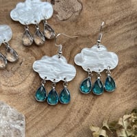 Image 3 of Pearlescent Rain Cloud Earrings