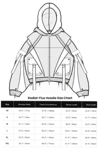 Image 2 of White Radial-Flux Cargo Hoodie