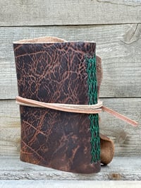 Image 4 of Medium Leather Woven Chain Wild Cover Blank Book