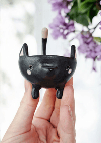 Image 4 of Black Cat Tea Light/Trinket Dish 