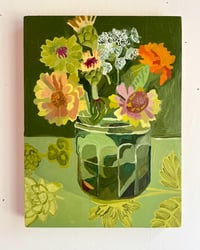 Image 1 of Zinnias and Marigold