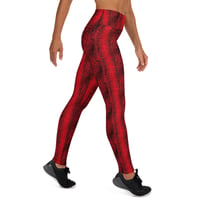 Image 2 of BOSSFITTED Red Snake Yoga Leggings