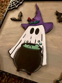 Image 3 of Halloween Pumpkin Cat Sign