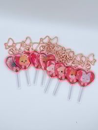 Image 3 of Ateez Heart Lollipop Keychains