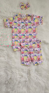 Image 1 of Peppa pig outfit shirt and bike short