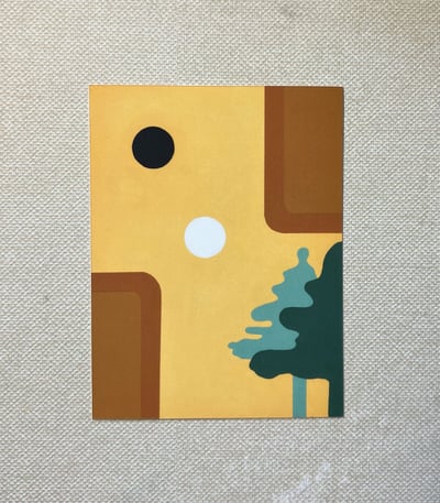 Image of EARTH TONED YIN & YANG STICKER