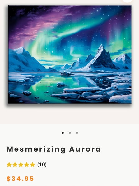 Image of Paint By Numbers - Mesmerizing Aurora 36 Colors- Number Artist 