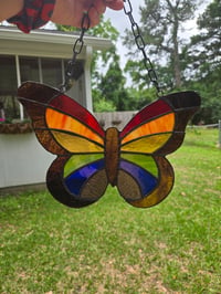 Image 2 of Stained glass rainbow butterfly