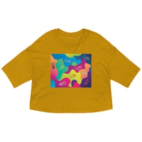 Image 3 of Colorful Glam Crop Top Shirt