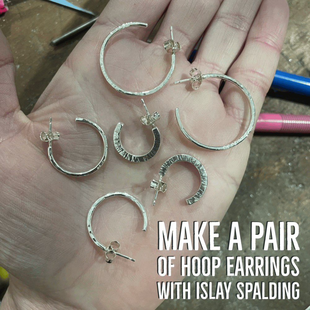 Image of Make a Pair of Silver Hoop Earrings for 2 -5 people