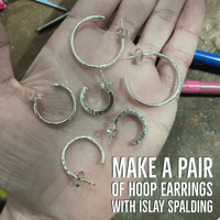 Image 1 of Make a Pair of Silver Hoop Earrings for 2 -5 people