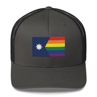 Image 12 of Minnesota Rainbow Pride Flag (6 Stripe) Trucker Cap