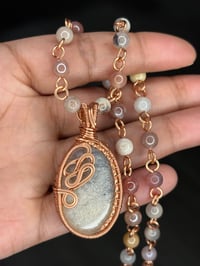 Image 2 of Fossil Coral X Sunstone Necklace