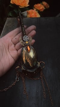 Image 8 of Adorned deer vertebrae talisman 