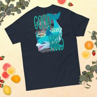 Image 5 of Men's classic tee - Dolphin w/ Bad Vibes (Back)