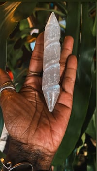 Image 4 of Selenite spiral wand 