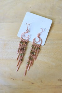 Image 3 of Copper + Green Garnet Moon Chandeliers