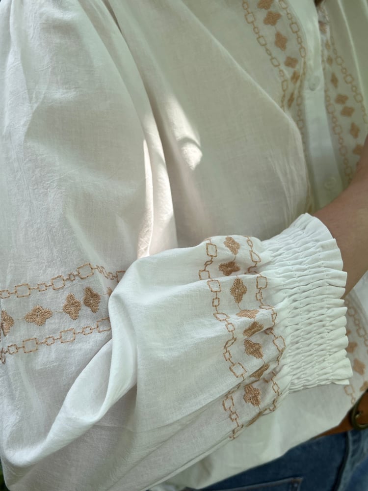 Image of Blouse Bohème "LARA" Ivoire Brodé T1 - T2 -T3
