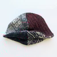 Image 3 of Shallow Fit Upcycled Reversible Beanie Dark Green Tiger x Red