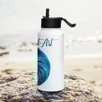 Image 3 of WSA Stainless steel water bottle with a straw lid