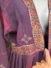 Image 2 of Mykonos Glitter wrap dress Maxi/ Kaftan dark red