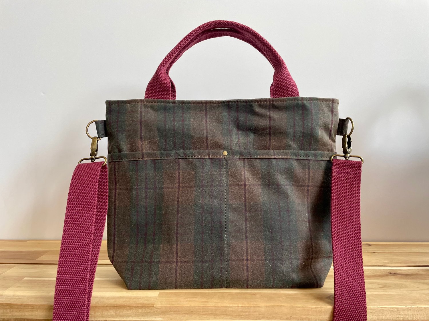 Image of PRE-ORDER Plaid Crafting Crossbody Tote
