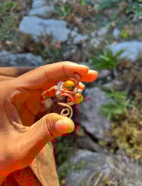 Image 5 of CARNELIAN X PYRITE X TIGERS EYE X SHELL X CLEAR QUARTZ STALACTITE 