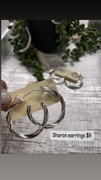 Silver Sharon hoops