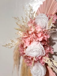 Image 7 of  Delicate Blush and White Dried Floral Hoop