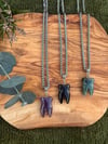 CRYSTAL TEETH // Stainless Steel // Wheat Chain // Necklace