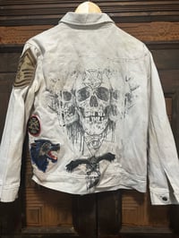 Image 4 of White Denim Demon Jacket 