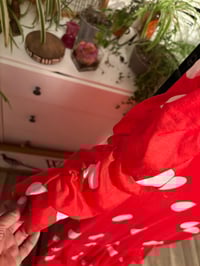 Image 2 of Boohoo long polka dot tier dress