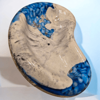 Image 3 of Set of 2 Artificial Stone and Epoxy Resin Pond Trays - Handmade Decorative Mini Lagoons