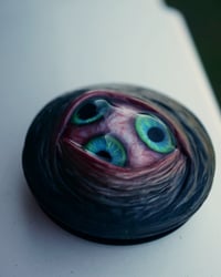 Image 10 of Custom Swappable Phone Grip for smartphones, three iris, reflective pupils, glow in the dark