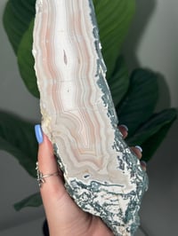 Image 3 of XL BABY PINK TURKISH AGATE WITH MOSSY INCLUSIONS