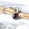 Handmade Sterling Silver Amethyst Flower Pendant 925
